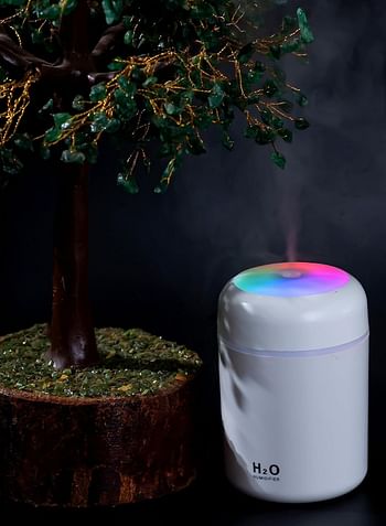 Portable Humidifiers H2O Mini with Colorful Light for Room, Bedroom, Office, Car (Multicolour)