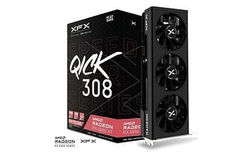 XFX Speedster QICK 308 Radeon RX 6650XT 8GB GDDR6 HDMI 3xDP AMD RDNA 2 Ultra Gaming Graphic Card RX-665X8LUDG - Black