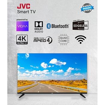 تلفزيون JVC LT-58N786VV 4K UHD بدون حواف ذكي 58 بوصة موديل 2023