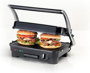 Kenwood HGM50 Electric Contact Healthy Grill 1800 Watt Silver/Black