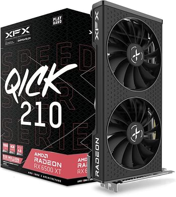 XFX Speedster QICK210 Radeon RX 6500XT Black Gaming Graphics Card with 4GB GDDR6 HDMI AMD RDNA 2 RX-65XT4BBDQ