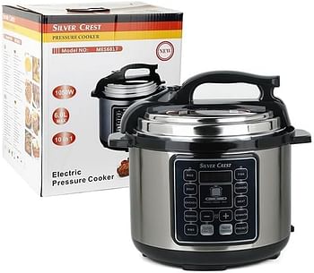 SILVER CREST 10 In 1 Electric Pressure Cooker Instant Programmable Smart Pot 1050 Watts Rice Cooker