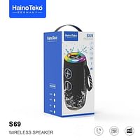 Haino Teko Germany S69 Bluetooth Wireless Speaker – Led Light Speaker Black