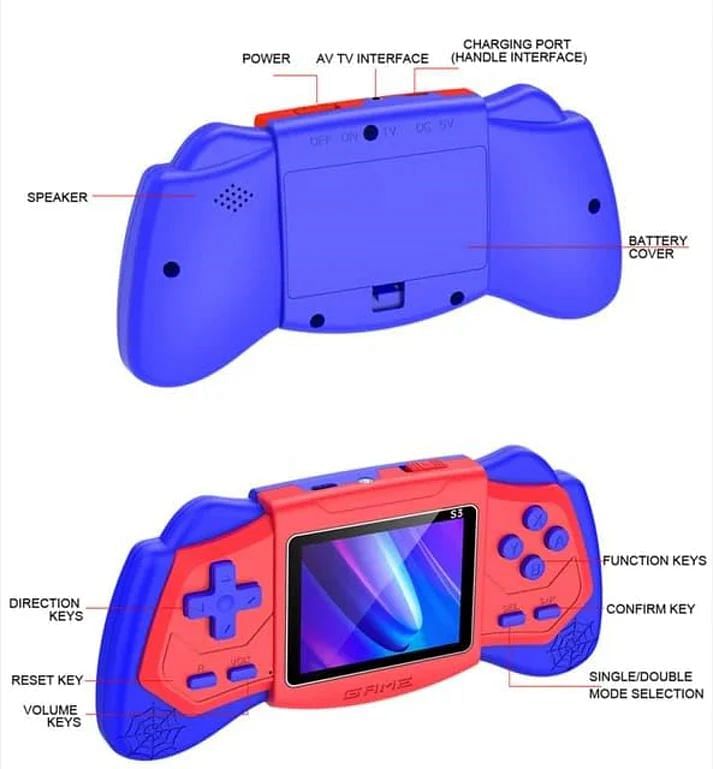 New S3 Portable Handheld Gaming Console with TV Connect Feature 𝗩𝗲𝗿𝘀𝗮𝘁𝗶𝗹𝗲 𝗚𝗮𝗺𝗲 𝗖𝗼𝗻𝘀𝗼𝗹𝗲 𝗘𝗿𝗴𝗼𝗻𝗼𝗺𝗶𝗰 𝗗𝗲𝘀𝗶𝗴𝗻 𝗟𝗼𝗻𝗴-𝗟𝗮𝘀𝘁𝗶𝗻𝗴, 𝗨𝗽𝗴𝗿𝗮𝗱𝗲𝗮𝗯𝗹𝗲 𝗕𝗮𝘁𝘁𝗲𝗿𝘆 𝗕𝗮𝗰𝗸𝗹𝗶𝘁 𝗦𝗰𝗿𝗲𝗲𝗻 Multicolor