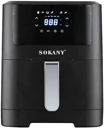 Sokany, Digital Air Fryer 8 L 2000 Watt Sk-Zg-8043 - Black