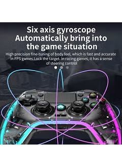 Wireless PS4 Controller, Dual Vibration Game Joystick Controller for Play station 4/Pro/Slim with Sensitive Touch Pad, Built-in Speaker, Stereo Headset Jack, 6-axis Motion Control