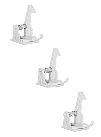 3Pcs Child Safety Cabinet Locks Heavy Duty Spring-Loaded Baby Proof Latch for Cabinets Drawers Appliances Easy Install with Adhesive Durable Invisible Design Horse White