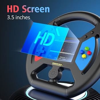 Su-8 Steering Wheel Handheld Game Player Color Screen Display Portable Game Player Mini Video Console for Kids Gift