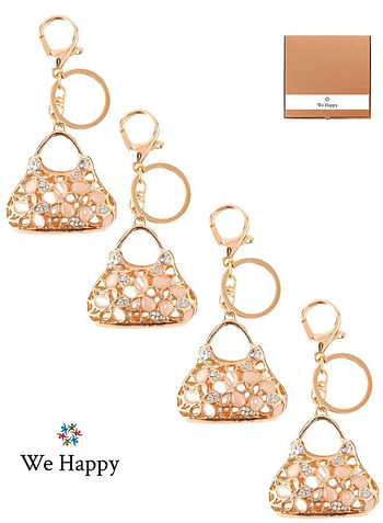 Pack of 4 Hand Bag Shape Key Ring Cute Women Fashion Bag Car Pendant Key chain