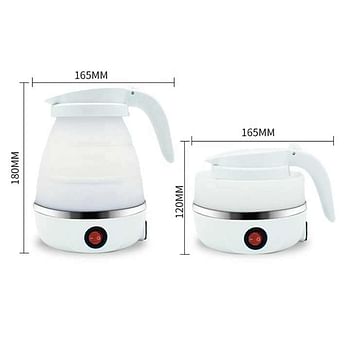 600ML Travel Folding electric water kettle - Collapsible heated hot water boiler For Coffee - Dual Voltage Portable kettle Random color