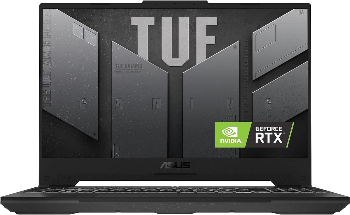 اسوس TUF A15 FA507UI-9321G ايه ام دي هوك بوينت R9-8945HS  شاشة 15.6 كيو اتش دي 165 هرتز 32 جيجابايت رام 1 تيرابايت اس اس دي نفيديا جي فورس ار تي اكس 4070 8 جيجابايت ويندوز 11 هوم لوحة المفاتيح الإنجليزية والعربية - ميكا جراي