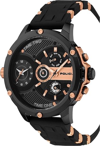 Police Men's Multi dial Quartz Watch with Silicone Strap PL.15049JSB/02P