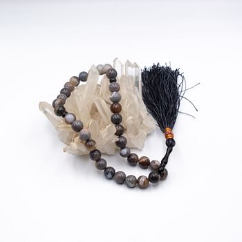 Tasbih Natural Crystal Agate Prayer Beads (10mm – 33 beads) Misbaha