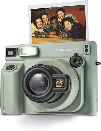 instax WIDE 400 instant camera, Automatic exposure and flash control, WIDE picture format, tripod socket, Green