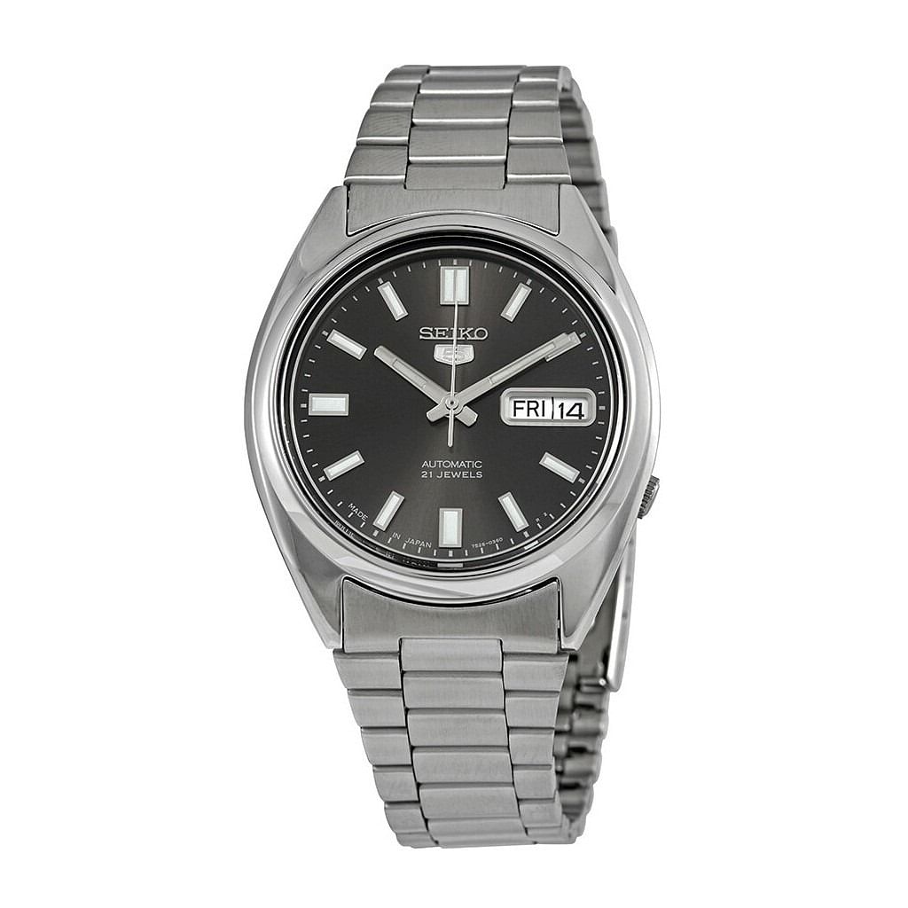 Seiko Men's Analogue Automatic Self-Winding Watch with Stainless Steel Bracelet – SNXS73K