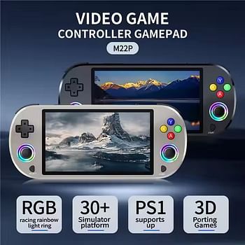 M22 Pro Handheld Game Console PS1 CPS3 IPS Screen 5 Inch IPS 1920x1080 M22 P EmuELEC Gift Gamepad Controller