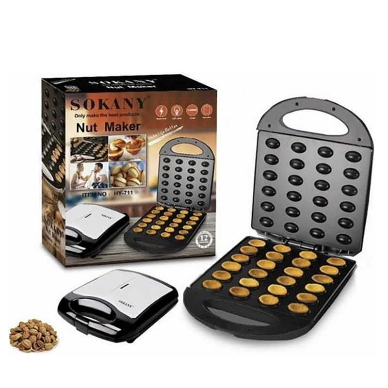 Sokany HY711 Non-Stick Surface Walnut Cookie Maker 24 Nuts Candy Maker Toaster Walnut Cookie Dough Maker