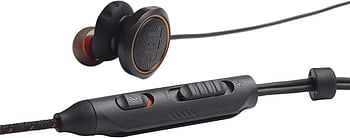 JBL Quantum 50 Wired In-Ear Gaming Headset with Volume Slider, Mic Mute, Inline Voice-Focus Mic, Realistic Soundstage, Twistlock Technology, Ultra-Soft Silicon, PC and Consoles Compatible -Black