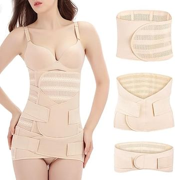 3 in 1 Postpartum Belt - Breathable Postpartum Recovery Postnatal Corset Belt after Pregnancy Maternity