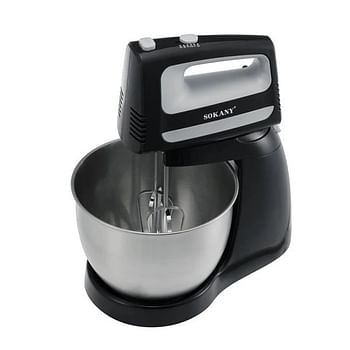 Sokany Cx-6622 Electric Kneading Machine, 3.5 Liter, 400 Watt - Black