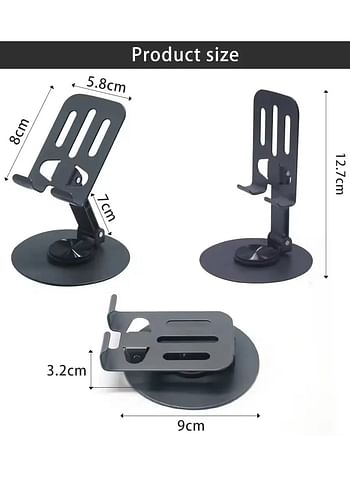 New Design Foldable Phone Stand For Desk Anti-Slip 360 Rotating Metal Mobile Phone Holders For All Phones Dock Holder