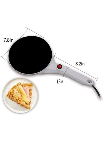 Electric Crepe Maker, Electric Round Non-Stick Pancake Maker Crepe Machine Frying Pan Pizza Baking Tools 220V