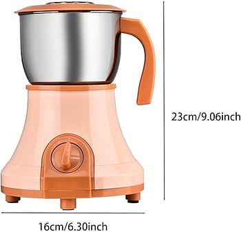 Electric Grain Grinder Portable Food Processer Spice Grinder for Indoor Outdoor 500 ML