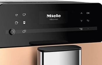 Miele CM 5510 Silence Automatic Bean-to-Cup Coffee Machine - With OneTouch for Two, AromaticSystem, coffee pot, individual profile settings, automatic cleaning programmes, in Rose Gold Pearl Finish