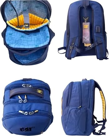 CAT Laptop Backpack, 15.6 Inch, USB Port KH303-B - Blue