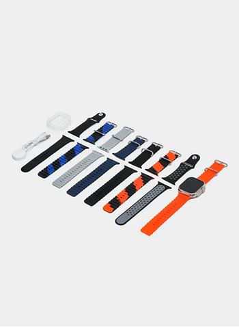 Smartwatch ULTRA with 7 Extra Multicolor Silicone Straps, Best Smart Watch (S10 ULTRA 2)