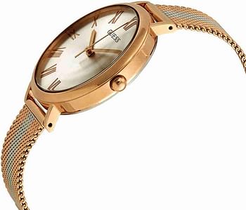 GUESS Women's Quartz Watch with Analog Display and Stainless Steel Strap W1155L4