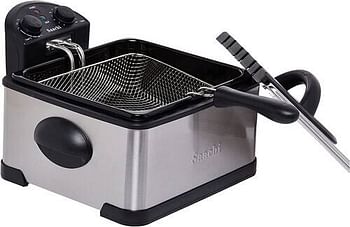 Saachi Deep Fryer with Stainless Steel Body Removable Inner Pan Adjustable Timer and Temperature Control 4 Liter NL-DF-4762