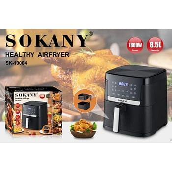 Sokany SK-10004 Digital Air Fryer 8.5 Liters 1800 Watt - Black