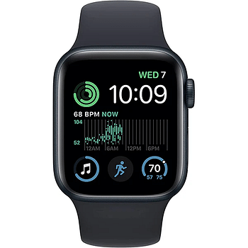 Apple Smart Watch SE 2nd Gen 44MM/SM (GPS) (MNTF3LL/A) Midnight Aluminum / Midnight