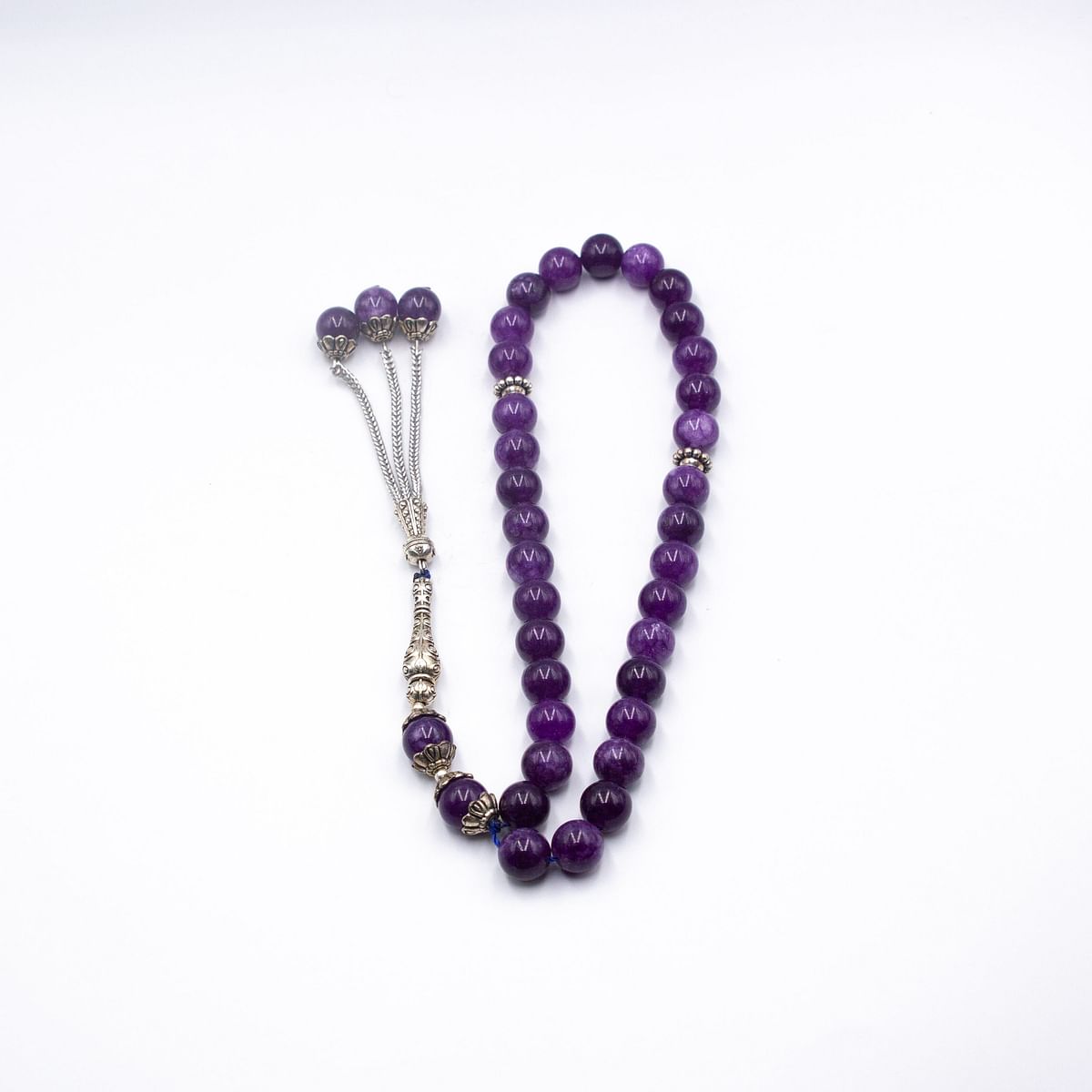 Tasbih Natural Crystal Amethyst Prayer Beads (10mm – 33 beads) Misbaha