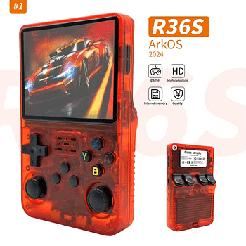 1 PCS Handheld Game Console Retro Arcade HD Large Screen Mini Usb Charging Foreign Trade Game Console R36S Handheld Game Console Random color