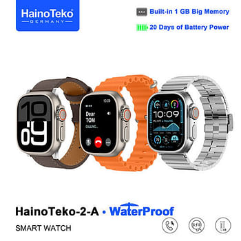 HainoTeko-2A Waterproof Smart Watch With 3 Pairs Strap