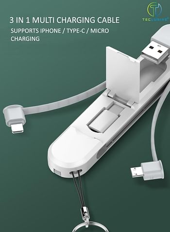 LDNIO 3-in-1 Cable Storage Box with Type-C Connector - Fast Charging