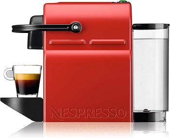 Nespresso Inissia coffee machine Bundle with Aeroccino 3 by Nespresso - Ruby Red