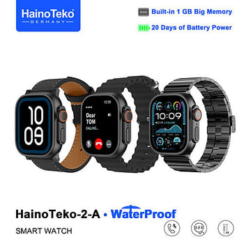 HainoTeko-2A Waterproof Smart Watch With 3 Pairs Strap