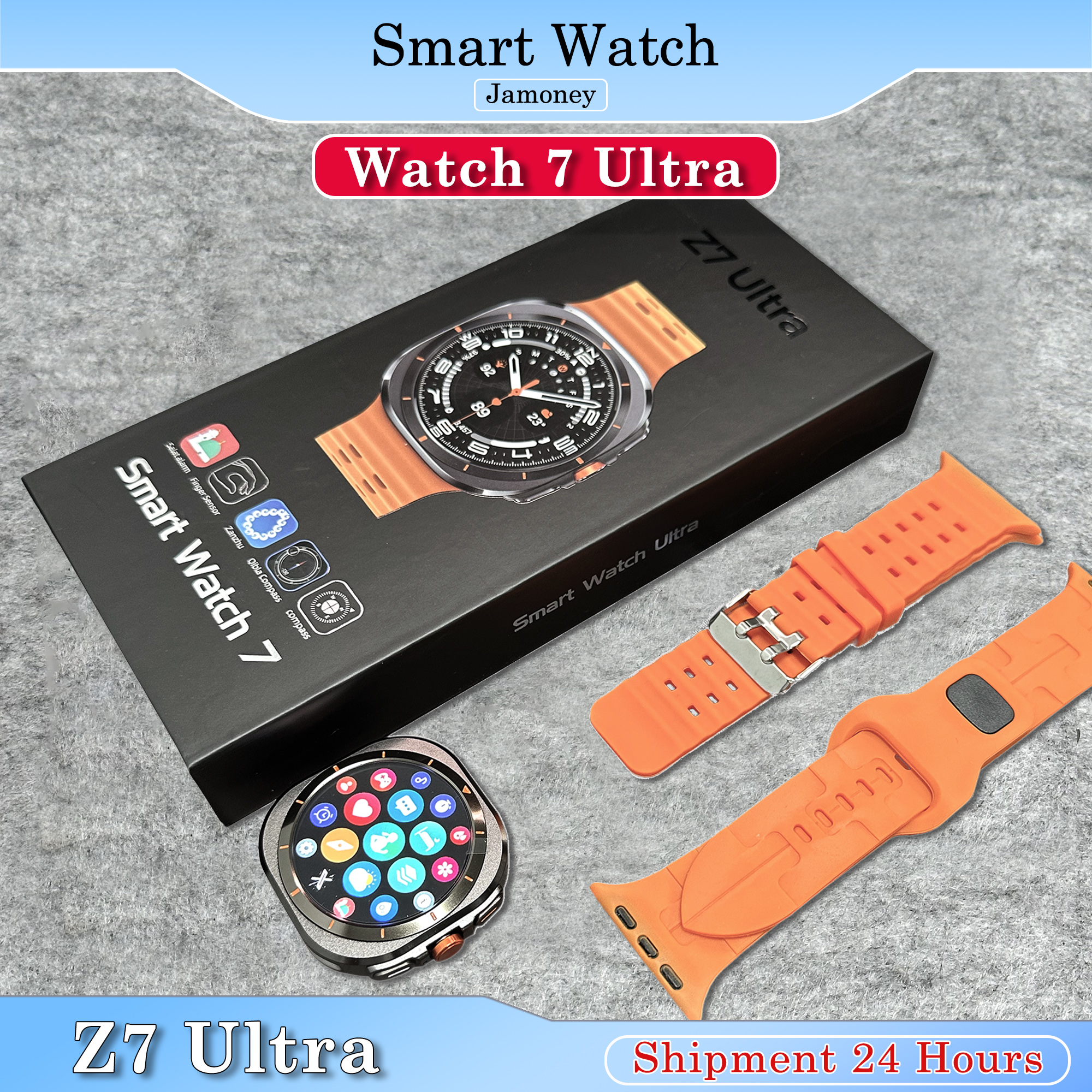 Z7 Ultra Smartwatch for Men, Outdoor, 1.46 Inch Large Screen, Bluetooth Call, Health Permission, Fitness Tracker Orange