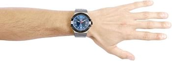 Men's Watch Potenza Collection Made of Stainless Steel Gun pvd Leather - Blue Dial R8851108021