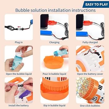 New High-Quality Upgraded Handheld Bubble Cannon Gun 108 Holes Bubble Machine Gun, Bubble Blower with Colorful Lights, For Wedding, Day-Graduation, Day-Summer, Parties-Camping Trips-Carnivals-Beaches, Gift For New-Couples, Toddlers, Teenagers, Boys And Gi