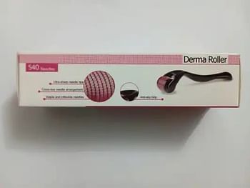 Derma Roller For Hair And Beard Regrowth 540 Micro 0.5mm Titanium Alloy Needles Reduces Hair Fall & Stimulates Hair Follicles, Safe and Effective Easy to use | Skin Care Men and Women