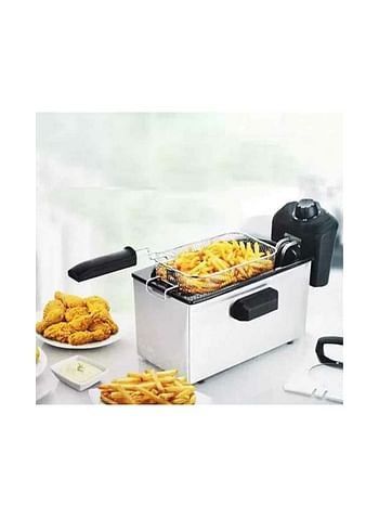 Sokany WJ-800 Professional Deep Fryer, 3 Liter, 2000 Watt - Silver