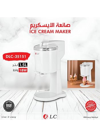 DLC-35151 Ice Cream Maker with 1.5 Liter Capacity 18 Watt