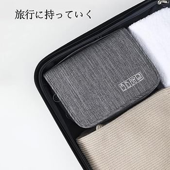 Travel Pouch Large Capacity Toiletry Holder Hanging Travel Pouch Best Quality Portable Cosmetic Pouch Foldable Storage Bag Grey