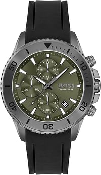 HUGO BOSS ADMIRAL Men Watch Green Dial HB1513967 45mm - Black