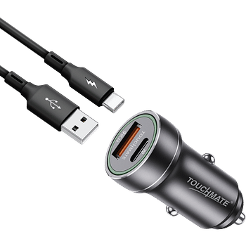 TOUCHMATE 25W PD Fast Car Charger with Type-C Cable