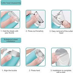 Unique Children's Hair Safe Clipper Automatic Hair Suction Four-Segment Stainless Steel Blade Adjustable Guide Comb Fully Water-washable Best Quality